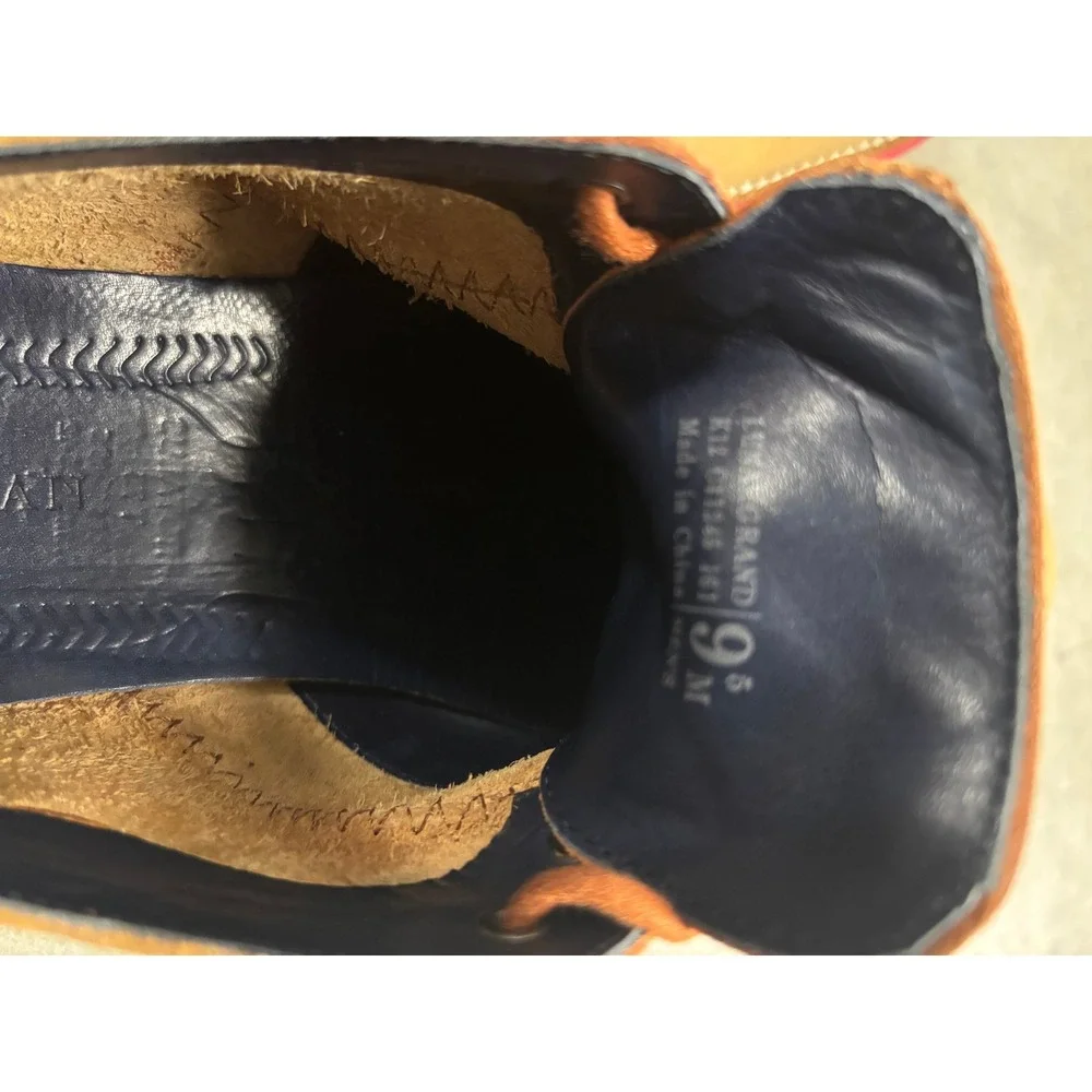 Cole Haan LunarGrand Wingtip Oxford Tan Orange Pink C11245 Mens 9.5 M Cole Haan LunarGrand Wingtip Oxford Tan Orange Pink C11245  main image 4
